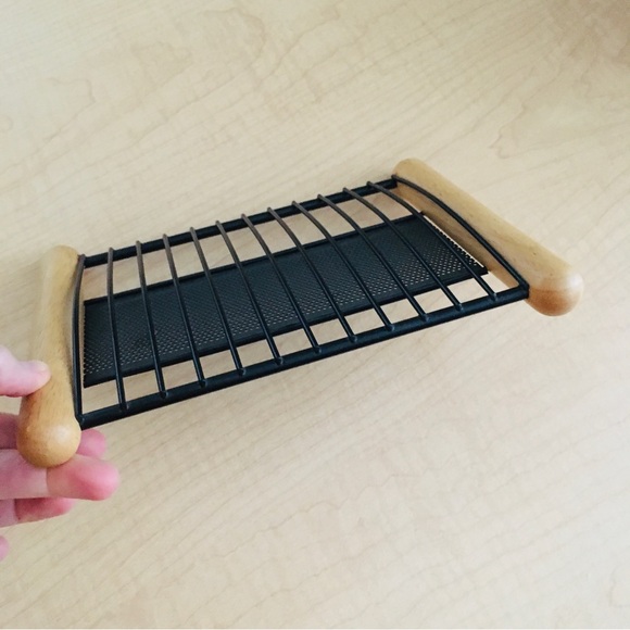 Vintage 90s Black Metal Solid Wood 12-CD Holder Flat Slot Slim Design Style - Picture 4 of 4